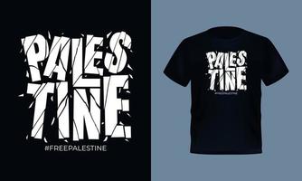 fri palestina t-shirt design i grunge stil knäckt font vektor