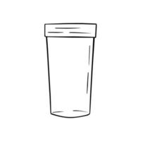 Grundglas auf weißem Hintergrund. einfaches Liniengekritzel. vektorillustration für dekoration oder irgendein design. vektor