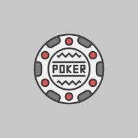 kasino poker chip vektor hasardspel begrepp färgad modern ikon