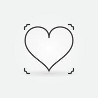 hjärtan spelar kort kostym begrepp vektor enkel linje ikon eller symbol