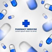 3D Kapsel Pille Medizin Apotheke Infografik Daten Visualisierung Zutaten vektor