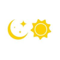 Sol och måne platt ikon. tecken Sol och måne. vektor logotyp för webb design, mobil och infografik. vektor illustration eps10. isolerat på vit bakgrund