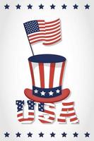 USA självständighetsdagen firande banner vektor