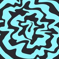 verrücktes psychedelisches blaues und schwarzes Muster im Vaporwave-Stil. abstrakter Vektor hypnotischer Hintergrund mit 3D-Torus.