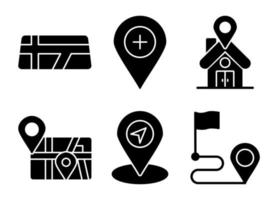 einzigartiges Vektor-Glyphen-Icon-Set vektor