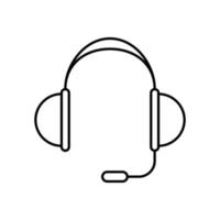 Headset-Symbol. Gliederungssymbol vektor