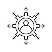 Ausgabesymbol. Gliederungssymbol vektor