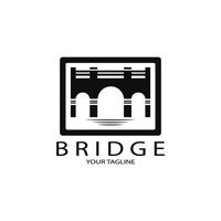 Brücke Logo Vektor Icon Illustration Design-Vorlage