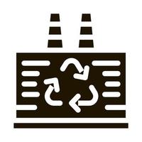 termisk ekologisk kraft station ikon vektor glyf illustration