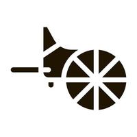 trä- grekisk hjul ikon vektor glyf illustration