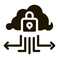 Schutz Cloud-Symbol Vektor-Glyphe-Illustration vektor