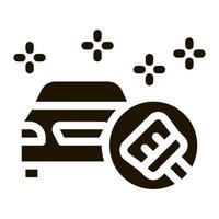 perfekte reinigungsmaschine symbol vektor glyph illustration