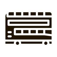 Doppeldecker-Sightseeing-Bus-Symbol Vektor-Glyphen-Illustration vektor