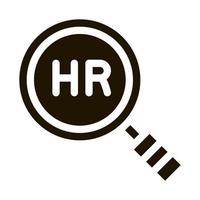 Human Resource Research Icon Vektor-Glyphen-Illustration vektor