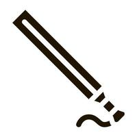 aztekisches Handschwert-Symbol Vektor-Glyphen-Illustration vektor