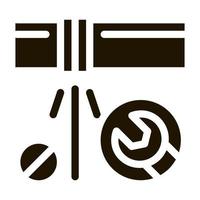 Pipe Punch Fix Symbol Vektor-Glyphen-Illustration vektor