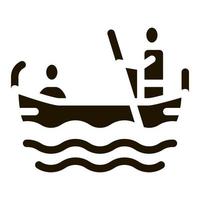 Gondelboot-Symbol Vektor-Glyphen-Illustration vektor