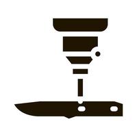 Symbol für die Messerproduktion, Vektor-Glyphen-Illustration vektor