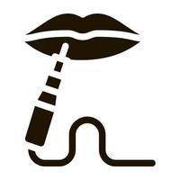 Lippen-Tattoo-Symbol Vektor-Glyphen-Illustration vektor