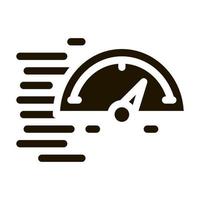 Tachometer-Symbol Vektor-Glyphen-Illustration vektor