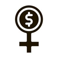 kvinna dollar mark ikon vektor glyf illustration