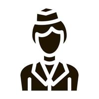 Stewardess Frau Silhouette Symbolvektor vektor