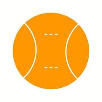 schönes Tennisball-Glyphen-Vektorsymbol vektor