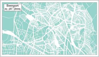 Esenyurt Türkei Stadtplan im Retro-Stil. Übersichtskarte. vektor