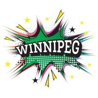 Winnipeg-Comic-Text im Pop-Art-Stil. vektor