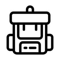 Rucksack-Line-Icon-Design vektor