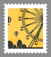 Attraktion und Erholung, Riesenrad-Stempel vektor