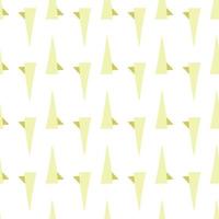 handritade gula trianglar på vitt mönster vektor