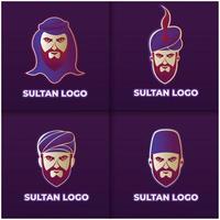 sultan logotyp designuppsättning vektor