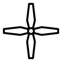 Propeller-Drohne und Quadrocopter-Symbolumriss vektor