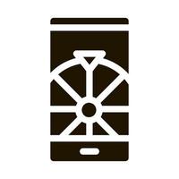 Telefon-Roulette-Symbol Vektor-Glyphen-Illustration vektor