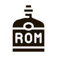 Rum-Getränkeflasche Symbol Vektor-Glyphen-Illustration vektor