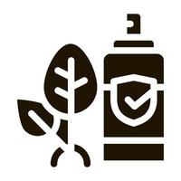 Spray-Pflanze-Blatt-Symbol Vektor-Glyphe-Illustration vektor