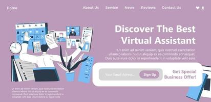 Upptäck bäst virtuell assistent för din företag vektor