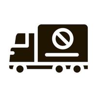 LKW-Kreuzmarkierungssymbol Vektor-Glyphen-Illustration vektor