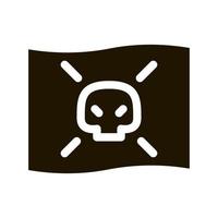 pirat flagga ikon vektor glyf illustration