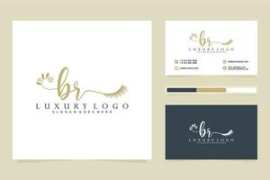 initiale br feminine logo-sammlungen und visitenkartenvorlagen premium-vektor vektor