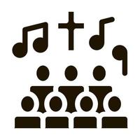 Kirchenchor singt Konzert-Glyphen-Symbol vektor