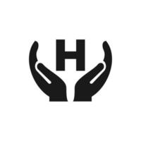brev h ger hand logotyp design. hand logotyp design vektor