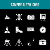 schöne Camping-Vektor-Icon-Set vektor