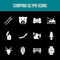 schöne Camping-Vektor-Icon-Set vektor