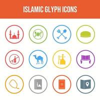 schöner islamischer Vektor-Icon-Set vektor