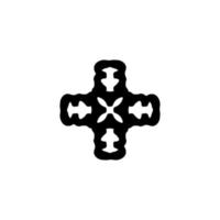 Kreuz-Symbol. einfaches stil-christliches religionsfeiertagsplakat-hintergrundsymbol. Designelement für das Markenlogo der christlichen Religion. Kreuz-T-Shirt-Druck. Vektor für Aufkleber.