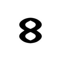 8 ikon. enkel stil 8 företag affisch bakgrund symbol. 8 varumärke logotyp design element. 8 tecken. 8 t-shirt utskrift. vektor för klistermärke.