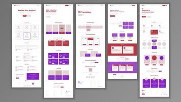 Website-Vorlagenvektor. Seite Geschäftstechnologie. Landing-Webseite. kreatives modernes Layout. Finanzdienstleistung. technisches Wachstum. Zahlungs Plan. Illustration vektor