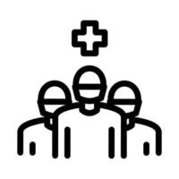 Chirurg und Krankenschwestern Symbol Vektor Umriss Illustration